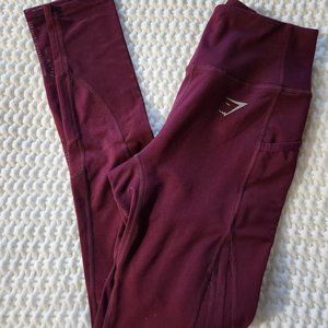Gymshark Wine Red Mesh Leggings